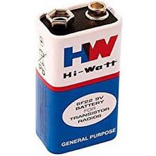9v Battery front view