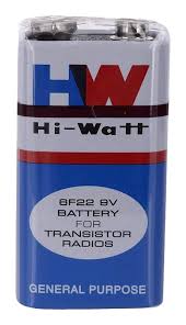 9v Battery side view